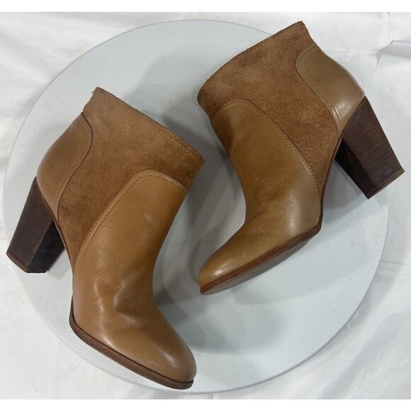 Kate Spade Luckie Ankle Boots Booties Tan Brown Suede Leather Women’s Size 7.5 - Picture 2 of 16